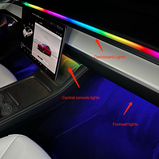 Tesla ambient light Premium kit for Model 3&Y (2019-2023) Ambient Lighting Lighting Bug   